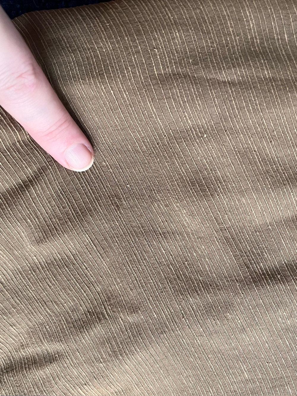 Vintage “L” 100% Silk Brown Dress Elastic Waist - Picture 7 of 8